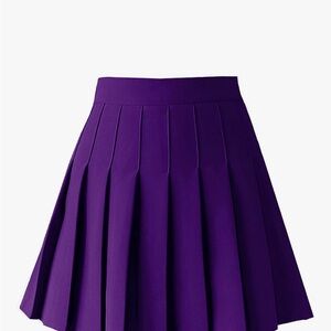 Chic Purple Skater Skirt built in short